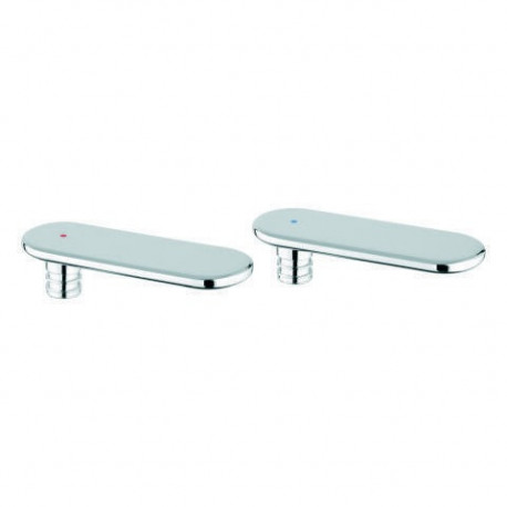 Poignée GROHE paire Veris 48305 Markierung bleu/rouge chromé