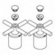 Poignée croix GROHE Atrio 18033 2 STK acier