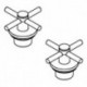Poignée croix GROHE Atrio 48406 2 STK acier