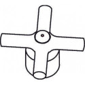 Poignée HG Axor Terrano 2G WT-Arm chaud/froid chromé 
