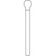 Manche Axor Terrano chromé avec brosse WC