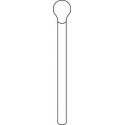 Manche Axor Terrano chromé avec brosse WC