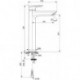 Présentoir TESI chrome WT armature, avec socle, IDEAL STANDARD