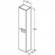 Porte supérieure EUROVIT chêne clair pour armoire haute, avec charnière, pour E3243 IDEAL STANDARD