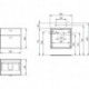 Façade coulissante CONNECT CUBE décor chêne américain pour plateau IDEAL STANDARD