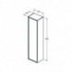CONNECT AIR porte blanc brillant ou mat ou charnières, pour armoire haute IDEAL STANDARD
