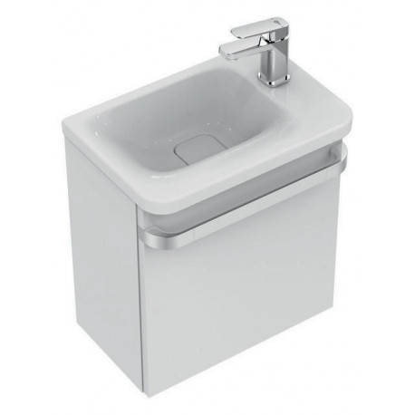 Porte TONIC II 450mm étagère laquée gris clair à droite IDEAL STANDARD