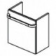 Porte TONIC II 450mm étagère laquée marron clair gauche IDEAL STANDARD
