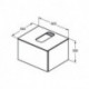 Façade coulissante ADAPTO 600 mm décor noyer pour WTU IDEAL STANDARD