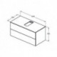 Façade coulissante supérieure ADAPTO 1050 mm décor pierre pour WTU IDEAL STANDARD