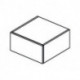 Façade coulissante ADAPTO 500 mm décor noyer pour armoire en U IDEAL STANDARD