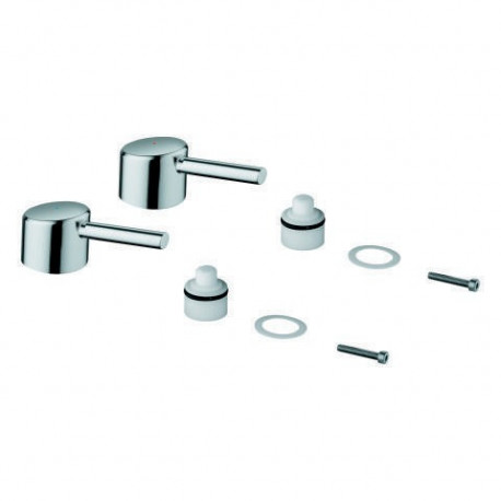 Poignée GROHE paire Concetto 48310 Markierung bleu/rouge chromé