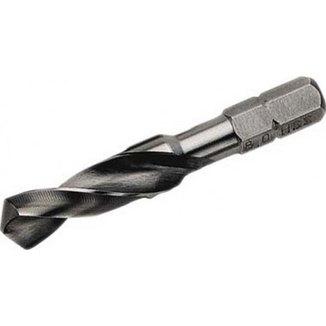 Foret hélicoïdal á queue hexagonale 1/4'', Ø nominal : 9,50 mm, Long. hélice 38 mm, Long. totale 54 mm