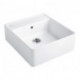 Evier Tradition (1 cuve), Modules, 595 x 220 x 630 mm, Installation sur un meuble sous lavabo ou bien fixé au mur , 1 cuve inclus Vidage manuel, chromé et Set de fixation pour montage sur meuble sous-évier Stone White CeramicPlus