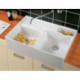 Evier Tradition (2 cuves), Modules, 895 x 220 x 630 mm, Installation sur un meuble sous lavabo ou bien fixé au mur, 2 cuves pouvant être fermées, inclus Vide-sauce transparent, Vidage manuel chromé et Set de fixationSteam