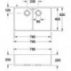 Évier double 80X795x500mm Crema CeramicPlus VILLEROY & BOCH