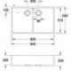 Évier double 90X900x550mm Crema CeramicPlus VILLEROY & BOCH