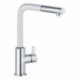 Mitigeur d'évier 408519378 L-INE S ECO chrome / blanc mat bec extractible, levier court KLUDI