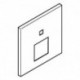 Rosace Grohe 48431 carré pour EHM-FMS avec 2-inverseurs chromé