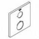 Rosace Grohe 49076 carré pour THM-Kit de garnitures chromé