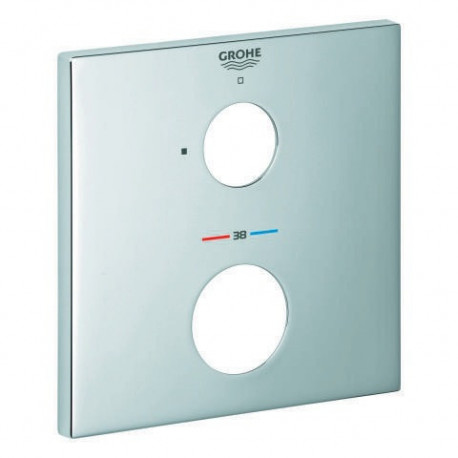 Rosace Grohe 49109 carré pour THM-Kit de garnitures chromé