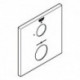 Rosace Grohe 49109 carré pour THM-Kit de garnitures chromé