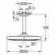 Set Tête de douche Grohe Tempesta 250 26669 Sortie de plafond 142mm chromé