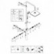 Système de douche Grohe Tempesta C 250 Cube 26689 avec THM Bras de douche 390mm chromé