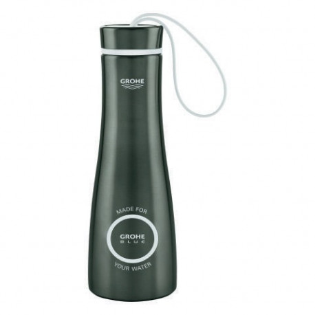Bouteille GROHE Blue 40848 inox 450 ml graphite dur brossé