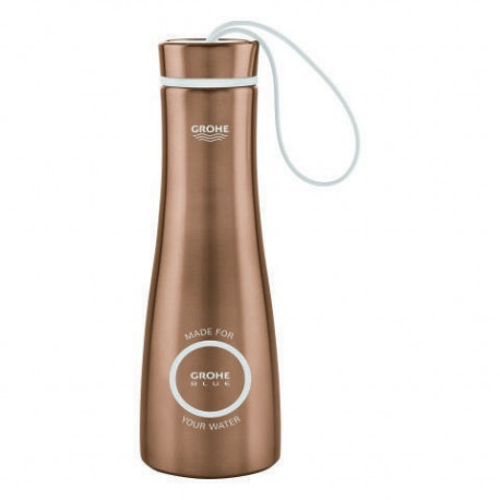 Bouteille GROHE Blue 40848 inox 450 ml or rose vif brossé
