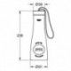 Bouteille GROHE Blue 40848 inox 450 ml or rose vif brossé