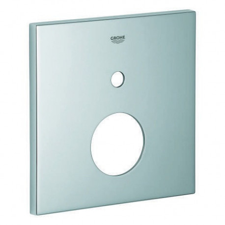 Rosace Grohe 48435 carré pour EMH-FMS avec 2-inverseurs chromé