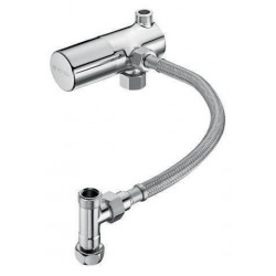 Ensemble thermostatique à vanne d'équerre Ensemble de tuyaux flexibles chromés SCHELL