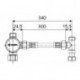 Ensemble thermostatique à vanne d'équerre Ensemble de tuyaux flexibles chromés SCHELL