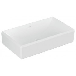 Vasque à poser V&B ANTHEUS 650 x 388 mm sans bonde, céramique blanche effet pierre