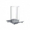 Porte-verre emco liaison pour garde-corps en verre cristal clair. chrome