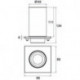 Porte-verre emco liaison pour garde-corps en verre cristal clair. chrome