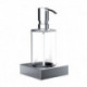 Distributeur de savon liquide emco liaison, cristal clair. Pompe en métal. chrome