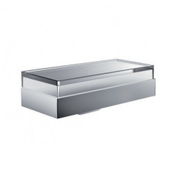 Distributeur de savon liquide emco liaison, verre satiné. Opération à une main. chrome