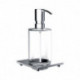 Distributeur de savon liquide emco liaison pour garde-corps. avec pompe. Chrome