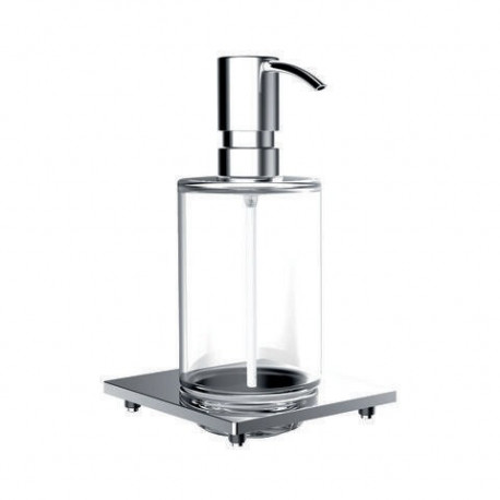 Distributeur de savon liquide emco liaison pour garde-corps. avec pompe. Chrome