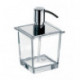 Porte-savon Verre en crystal. Metal 365ml. chromé