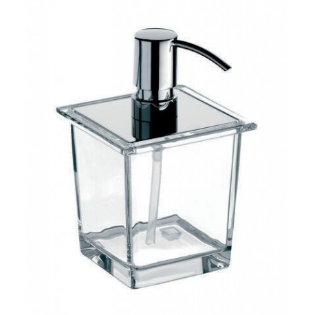 Porte-savon Verre en crystal. Metal 365ml. chromé