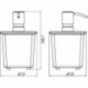 Porte-savon Verre en crystal. Metal 365ml. chromé
