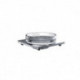 Porte-savon pour balustrade verre cristal clair. chrome