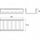 Panier 184500100 liaison chrome plat, 192x39x97.5mm EMCO