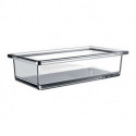 Bol en verre long 198x48x97.5mm. chromé