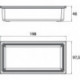 Bol en verre long 198x48x97.5mm. chromé