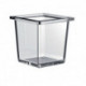 Bol en verre 97.5x99x97.5mm. chromé