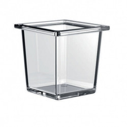 Bol en verre 97.5x99x97.5mm. chromé
